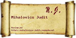 Mihalovics Judit névjegykártya