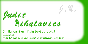 judit mihalovics business card